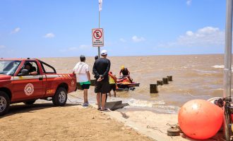 Prefeitura e Corpo de Bombeiros recomendam evitar banho na rampa náutica do Laranjal