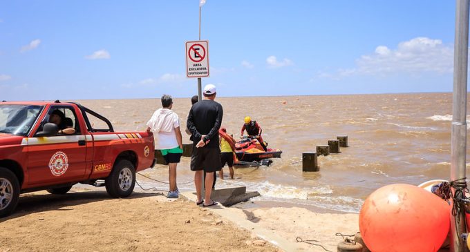 Prefeitura e Corpo de Bombeiros recomendam evitar banho na rampa náutica do Laranjal