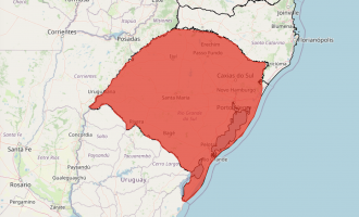 Alerta vermelho para temporais no RS