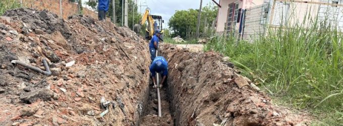 Sanep inicia instalação de redes de água no loteamento Renascer