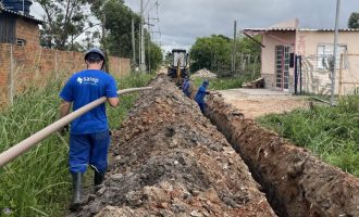 Sanep inicia instalação de redes de água no loteamento Renascer