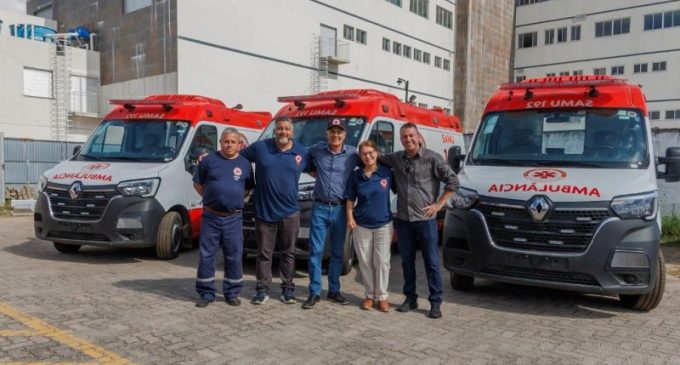 Pelotas recebe três novas ambulâncias para a SAMU