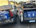 Receita Federal apreende dois veículos carregados com 800 litros de agrotóxicos contrabandeados em Pelotas
