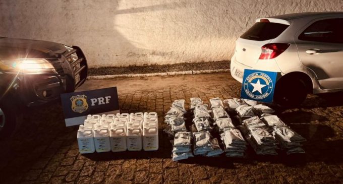 PRF e Receita Federal apreendem agrotóxicos contrabandeados do Uruguai em Capão do Leão