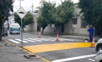 STT intensifica revitalização da sinalização viária em Pelotas