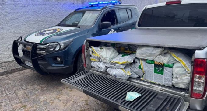 Receita Federal apreende 420 kg de agrotóxicos estrangeiros em comboio na BR-116 em Capão do Leão