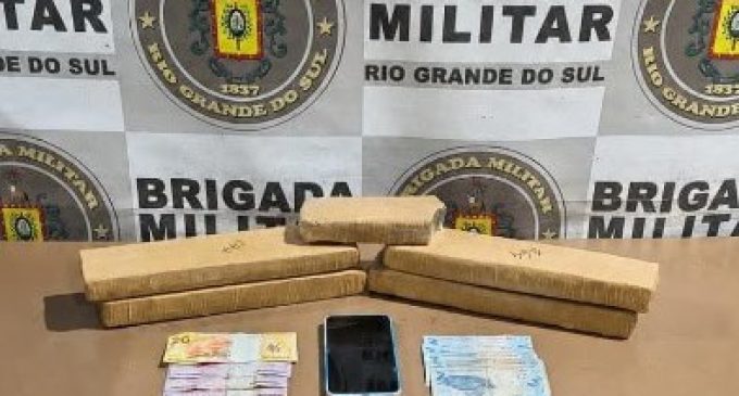 Homem é preso com cerca de três quilos de maconha em Pelotas