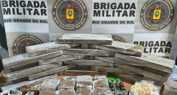 Mais de 16 kg de maconha são apreendidos em Pelotas